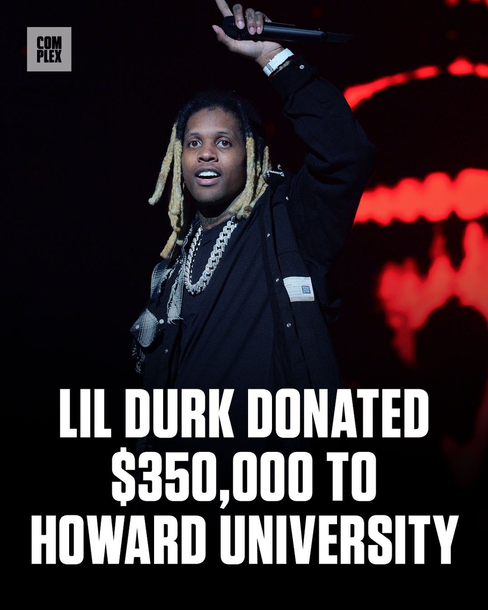 Lil Durk donated $350,000 in grants and scholarships to Howard University 🙏

🔗 cmplx.co/3L1YefC