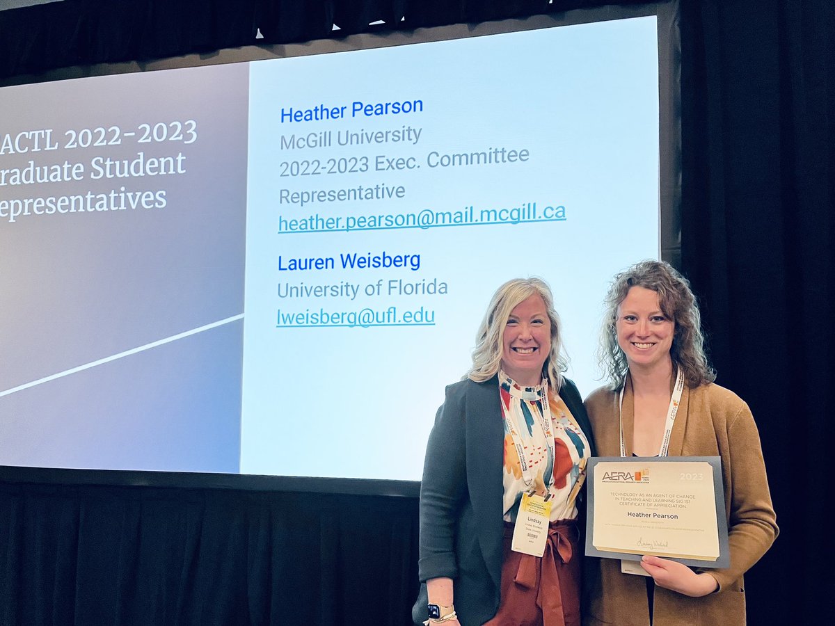PsycGrad's tweet photo. Congrats to @Heather_EdPsyc on her TACTL sig award and a great presentation. https://t.co/p8wcNR13di