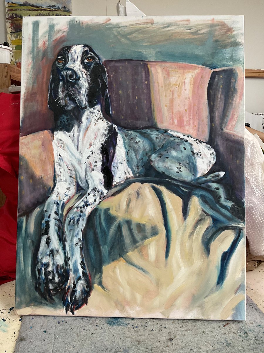 ArtyElk's tweet image. And a more recent update… #Pippa #portrait #paintinginprogress