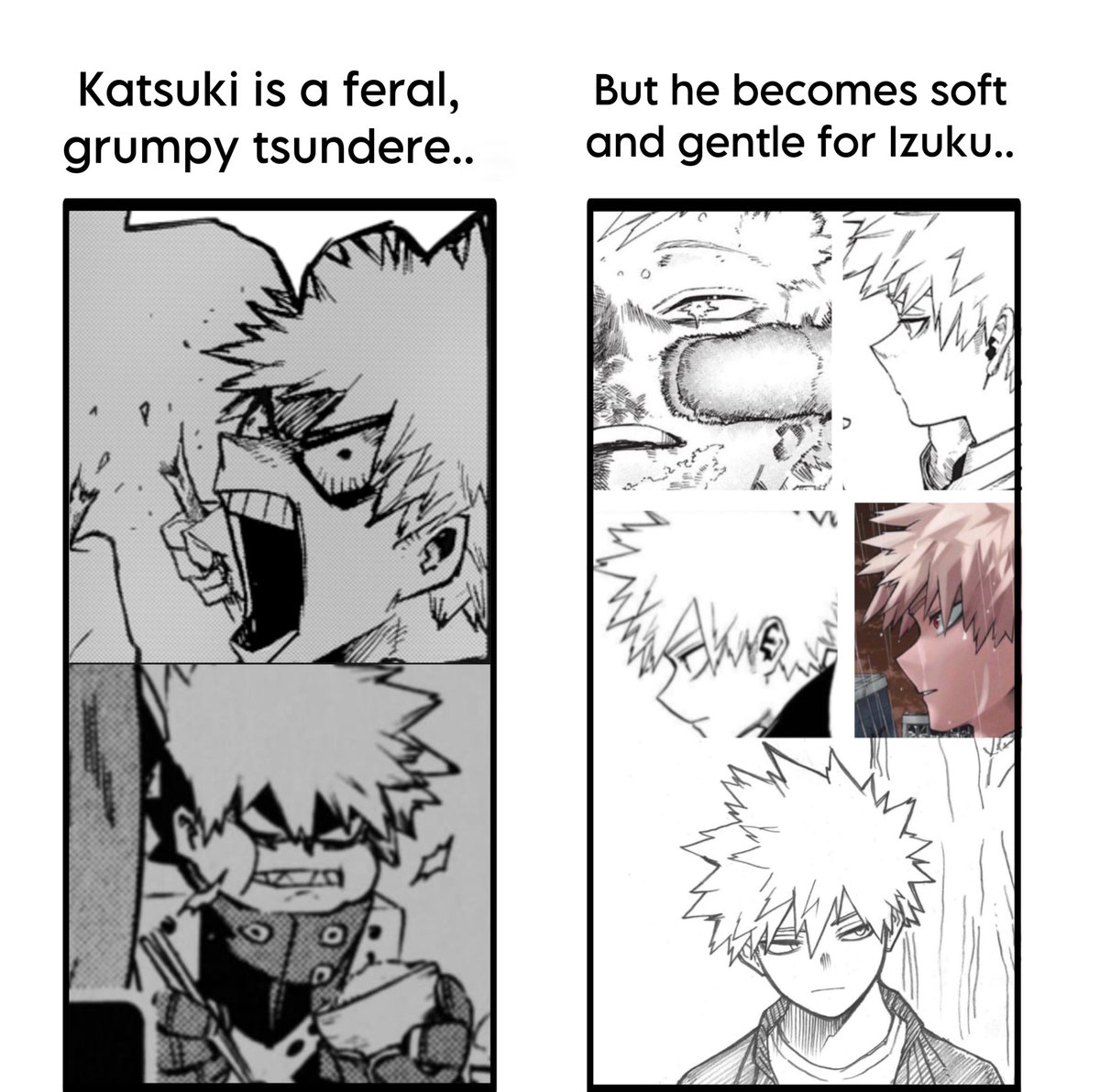 The fact Izuku and Katsuki become the exact opposite of what they usually are because of each other is so beautiful. 😭💚🧡