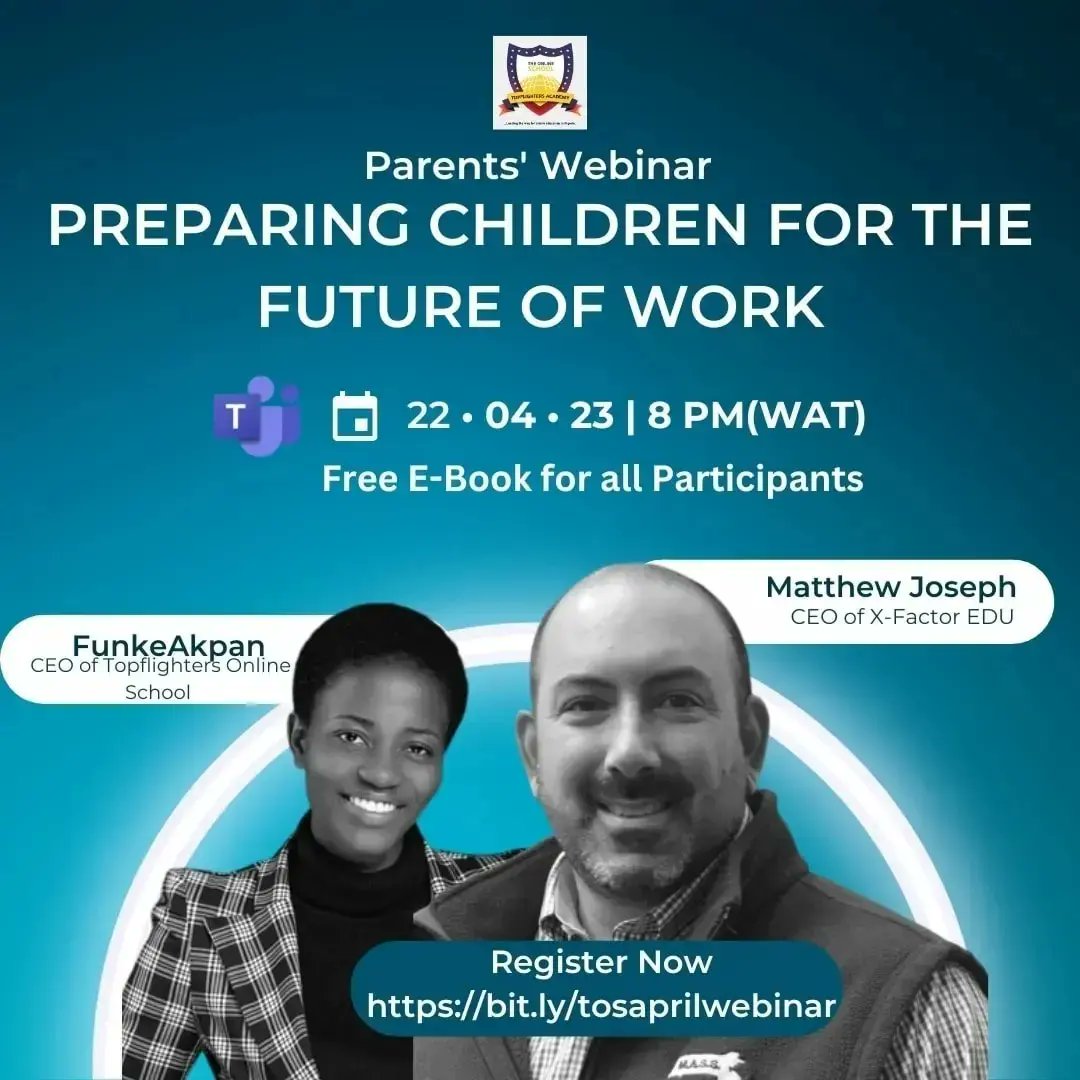 topflightersOS's tweet image. The best way to predict your future is to create it. Abraham Lincoln
Kings are raised by choice and not by chance! 

Be intentional in your parenting skill. Register to be a part of this free parents webinar here: bit.ly/tosaprilwebinar 
#BreakingNews #COACHELLA2023 #amici22