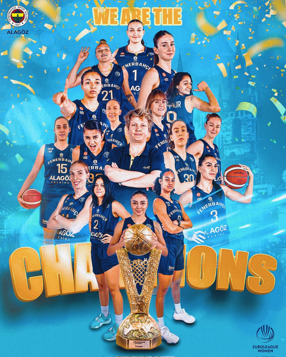 IstanbulCosmos's tweet photo. 🇹🇷🏆 Avrupa’nın en büyüğü Fenerbahçe Alagöz Holding!

🏀 EuroLeague Women finalinde Fenerbahçe Alagöz Holding, ÇBK Mersin Yenişehir Belediyesi’ni 99 - 60 mağlup ederek tarihinde ilk kez kupayı müzesine götürdü.

Tebrikler Fenerbahçe Alagöz Holding! https://t.co/17xQHYfTP7
