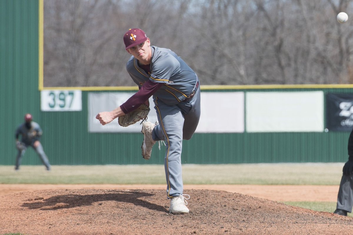 IHCCBaseball's tweet photo. 1⃣0⃣0⃣ for No. 18!

With his ninth punchout of the day today, Jack Nelson, the @Nicholls_BSB signee hits the 100-strikeout milestone for his career as a Warrior! https://t.co/1ovw1n6z5Z