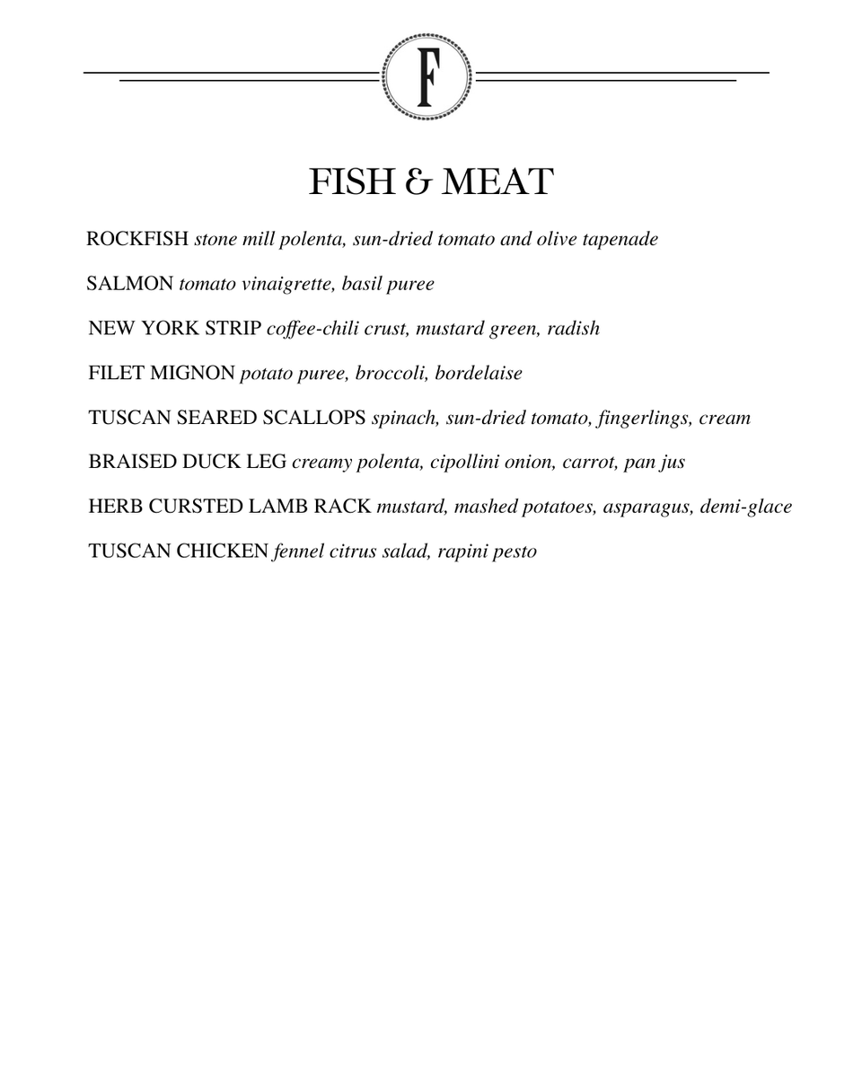 We're welcoming spring with a new menu from head chef James Cradlin! You'll find creative, culinary ventures like the Triestine salad, cipollotto gnocchi, and braised duck leg alongside all of your Floriana favorites. Which dish are you most excited to try?⁣ #newmenu