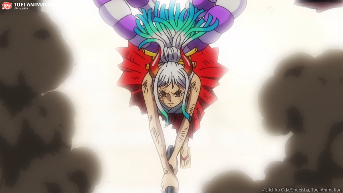 Yamato smashing onto your timeline! (via <a href="/OnePieceAnime/">ONE PIECE</a>)