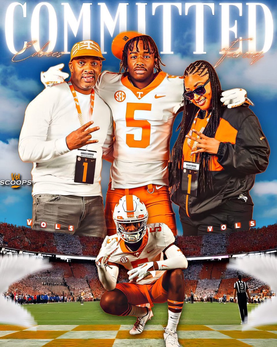 VolScoops's tweet photo. BREAKING: Three-Star Safety Edrees Farooq has COMMITED to Tennessee! 

The 5-11 180 S from Baltimore, Maryland picks the Vols over Ohio State, Penn State, Michigan and others!

Teammate of Vols safety target Ify Obidegwu.. 👀🍊

Welcome home, @EdreesFarooq21 https://t.co/GylajR6TqB