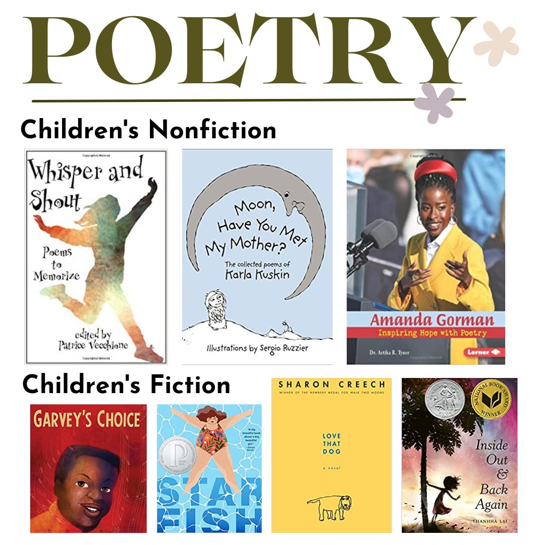 vencolibrary's tweet photo. April is National Poetry Month, and our libraries don’t lack for books about poetry, poems to read, and poetry to listen to. Here are some places to start! #vcLibraries #PoetryMonth #poem https://t.co/ePXpVmh2BM