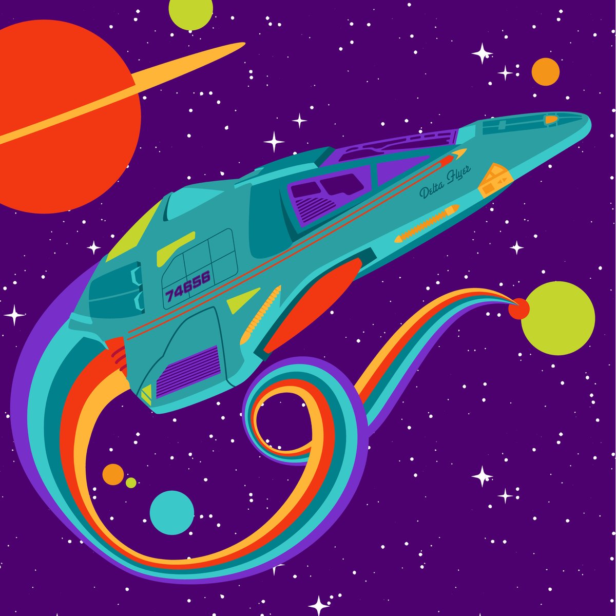 #illustration #illustrator #illustratorsofinstagram #art #design #vector #vectorart #vectorillustration #startrek #startrekillustration #scifi #space #idic