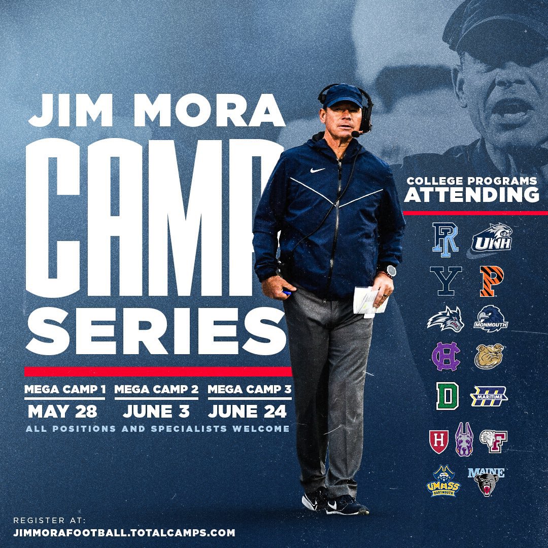 The Best In The Country Will Compete In Storrs This Summer‼️

🔒 In Your Spot Today‼️

jimmorafootball.totalcamps.com
