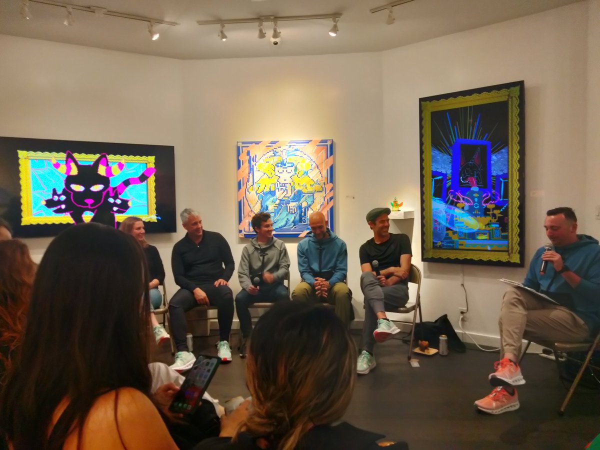 Cool art gallery setting for the @on_running 'Culture of Running' panel with @bennyflanagan