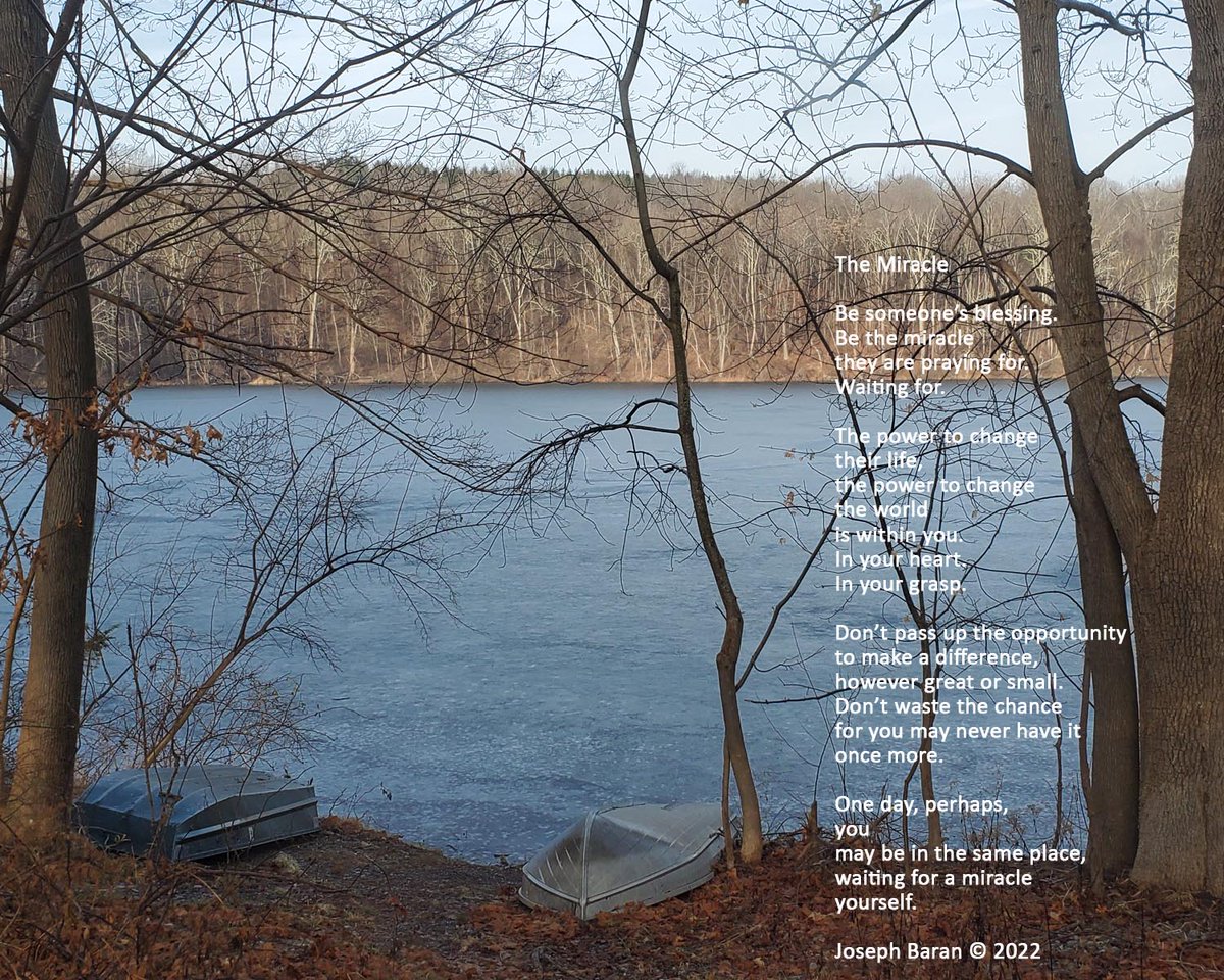 JosephJoeBaran's tweet photo. The Miracle
by Joseph Baran ©2022
photo by: Joseph Baran

#poetry #poems #life #love #hope #kindness #blessings #miracle #help
#poesía #poemas #vida #amor #esperanza #bondad #bendiciones #milagro #ayuda
#poezja #wiersze #życie #miłość #nadzieja #życzliwość #błogosławieństwa #cud https://t.co/KAT9B1lBTi