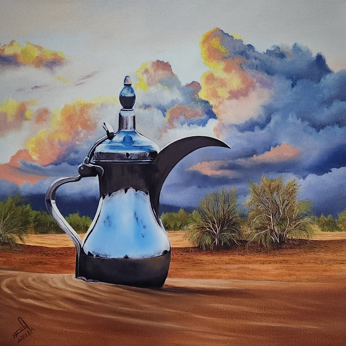 من أعمالي بألوان الزيت مقاس  ٥٠×٥٠ سم 
إنتهيت منها في ٢٥/رمضان/١٤٤٤ هجري. الحمدلله

instagram.com/p/CrHBw4rr9F9/…

#artwork #art #ArtistOnTwitter #Oil #رسم #رسمتي #فنان #رمضان #رمضان_2023 #رمضان_يجمعنا #رمضان_المبارك #عنيزة #القصيم #السعودية #البر #كشته