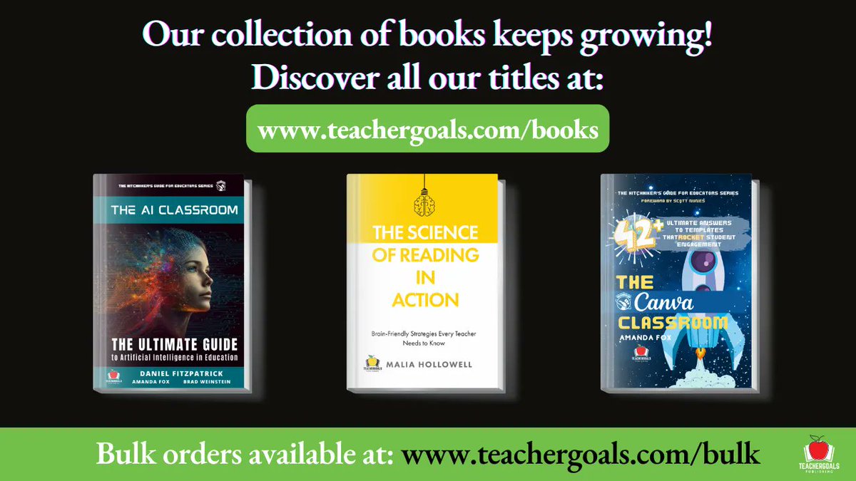 teachergoals's tweet image. Keep up with the latest in education! 🚀 Check out our expanding collection of #EducationBooks at teachergoals.com/books