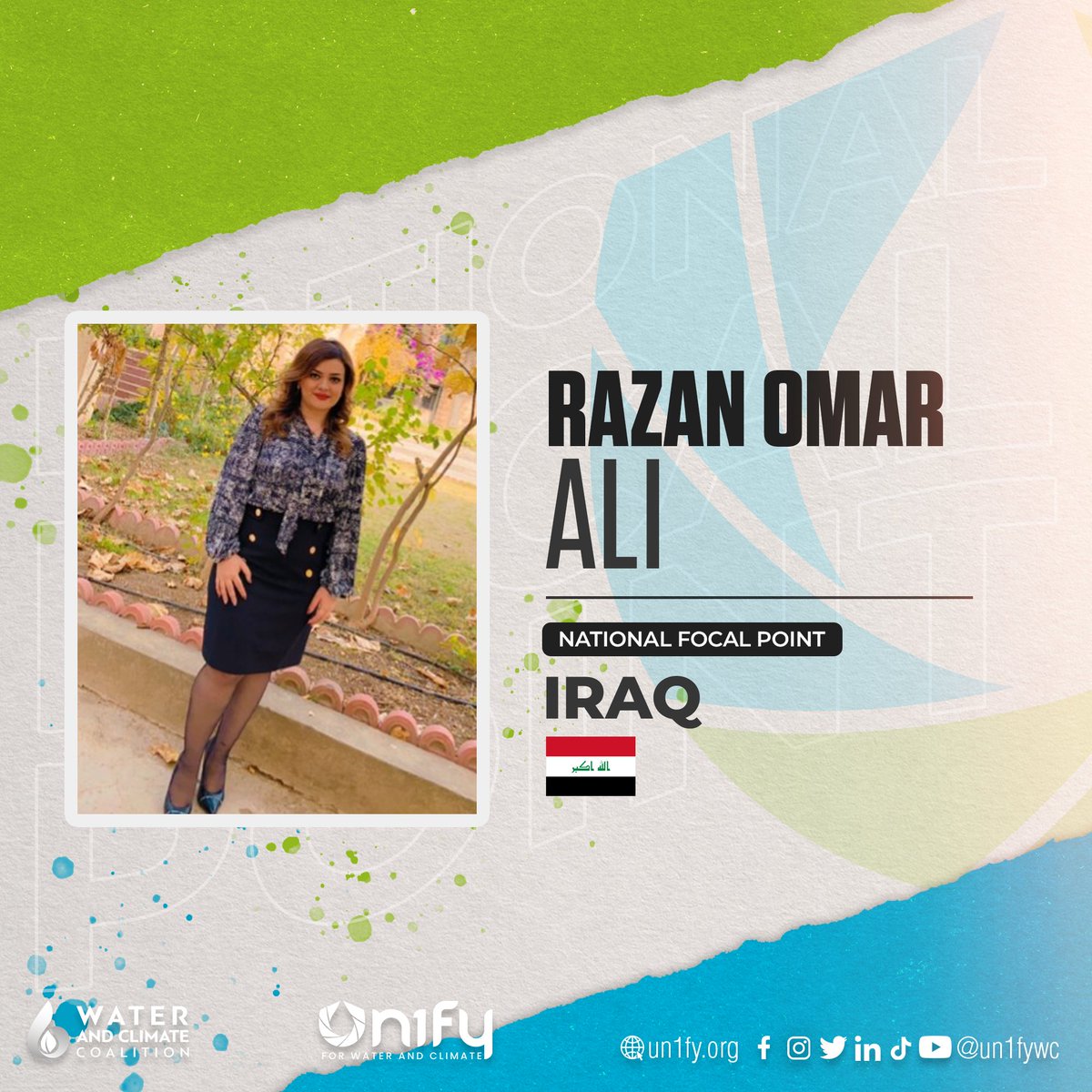 un1fywc's tweet image. Introducing our National Focal Points for Iraq, Razan Omar Ali and Mahmood Sidiq Mahmood.

Are you from Iraq and willing to advocate for water and climate? You can reach them via email at iraq@un1fy.org

#un2023waterconference #wateraction #water #youthadvocates #un1fy #un1fywc