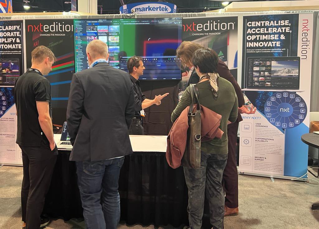 nxtedition's tweet photo. It's finally here! #NABShow is underway and our team is here to discuss some of the new features of the #nxtedition platform. Join us in the Central Hall at booth C1819. @NABShow @NABAmplify #microservices #virtualassets #AI #nxt #storytelling https://t.co/qxGdNMabMb