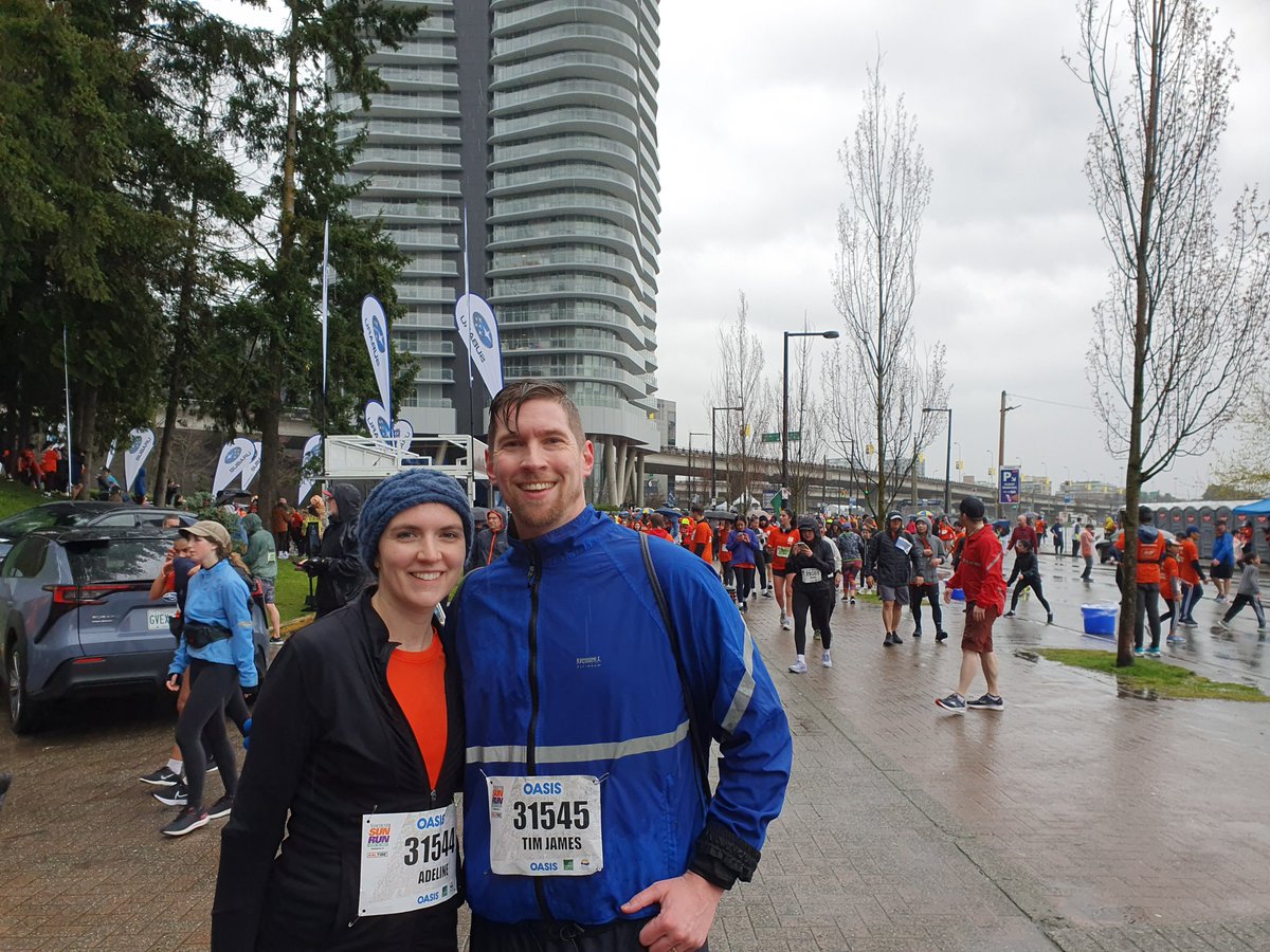 Rained the entire 10km, but it was worth it! Great energy from the runners and volunteers. #VanSunRun