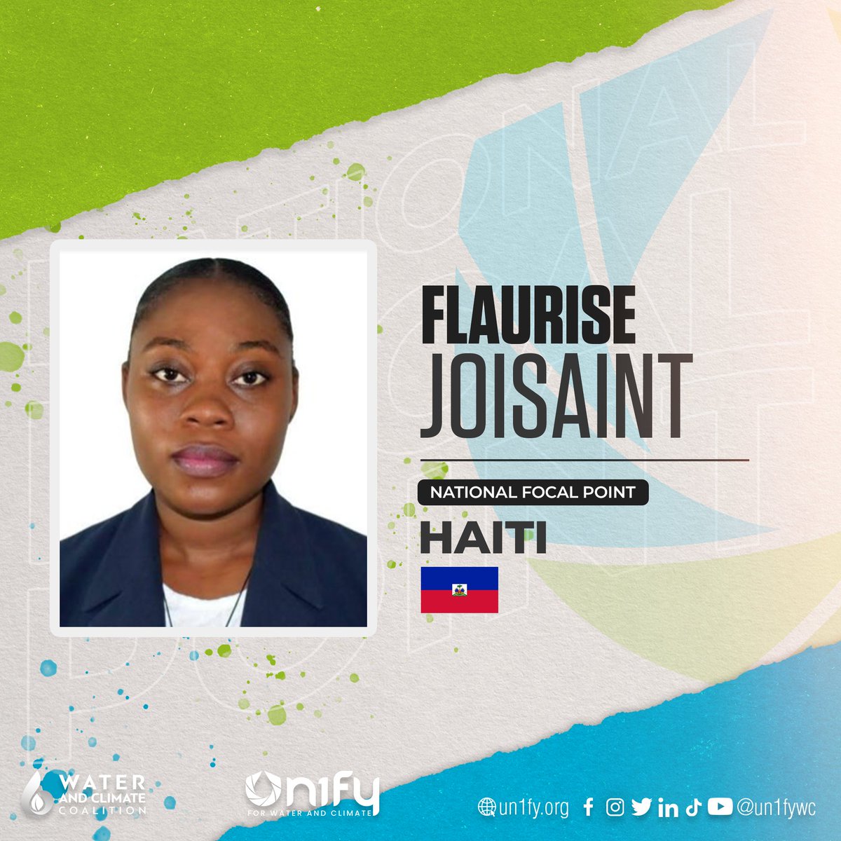 un1fywc's tweet image. Introducing our National Focal Points for Haiti, Berthony Saint Fleur, Flaurise Joisaint and Erica Lopidas.

Are you from Haiti and willing to advocate for water and climate? You can reach them via email at haiti@un1fy.org

#un2023waterconference #wateraction #un1fywc