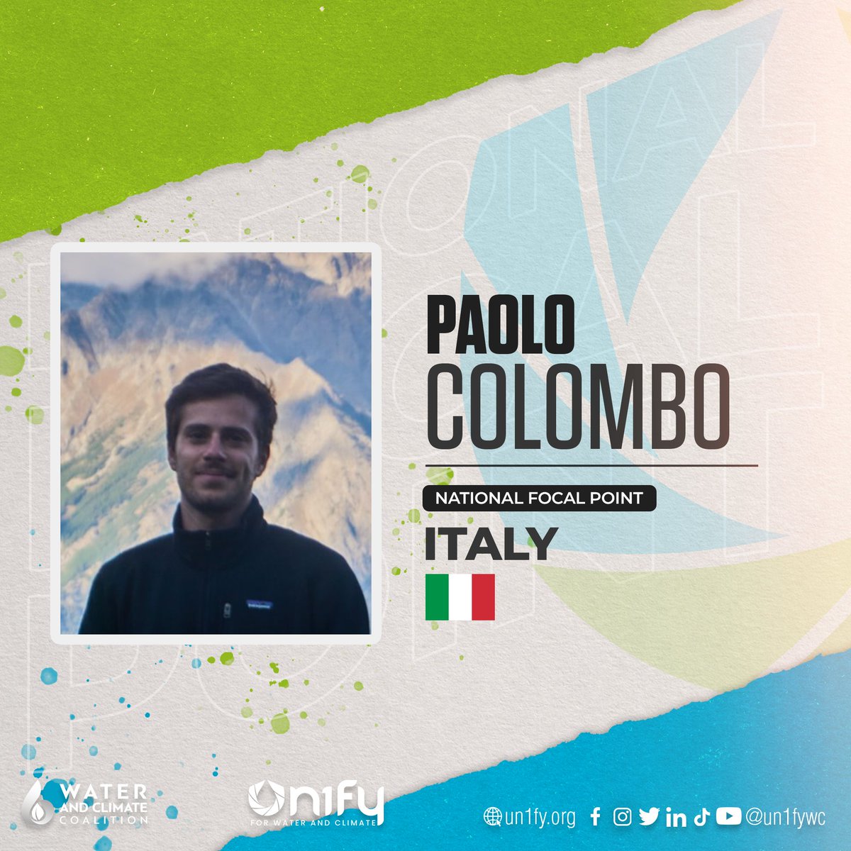 UN1FY (@un1fywc) on Twitter photo Introducing our National Focal Points for Italy, Giulia Persico and Paolo Colombo.
Are you from Italy and willing to advocate for water and climate? You can reach them via email at italy@un1fy.org
#un2023waterconference #wateraction #water #climate #youth #un1fy #un1fywc Introducing our National Focal Points for Italy, Giulia Persico and Paolo Colombo.
Are you from Italy and willing to advocate for water and climate? You can reach them via email at italy@un1fy.org
#un2023waterconference #wateraction #water #climate #youth #un1fy #un1fywc