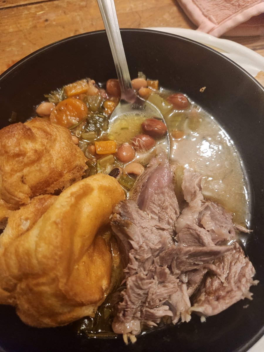 There's this idea that really amazing food has to look fancy. Not true. 

This is French lamb and bean stew, made in my tagine. It relies on great stock, great seasoning, and if you can get your hands on it, fresh ingredients.

Not pretty, not perfect, honestly delicious.