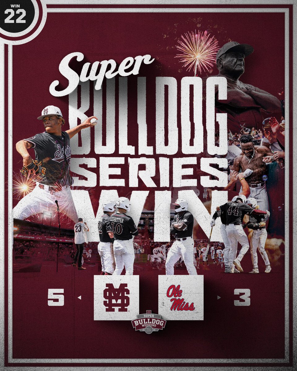 HailStateBB's tweet image. DAWGS. WIN. AGAIN. 😤

#HailState🐶 | #SBW23