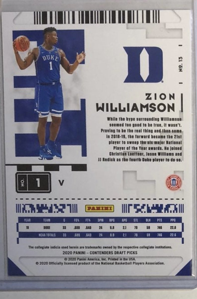 tell_sports's tweet photo. @demkidsofmine @TonysCards @CardboardEchoes @ILOVECOLLECTIN1 @sports_sell @SportsSell3 ZION WILLIAMSON 2020 Panini Contenders DP Explosion #13V $10 Free Shipping #thehobby #Pelicans #NBA https://t.co/cSkfcCDq5u