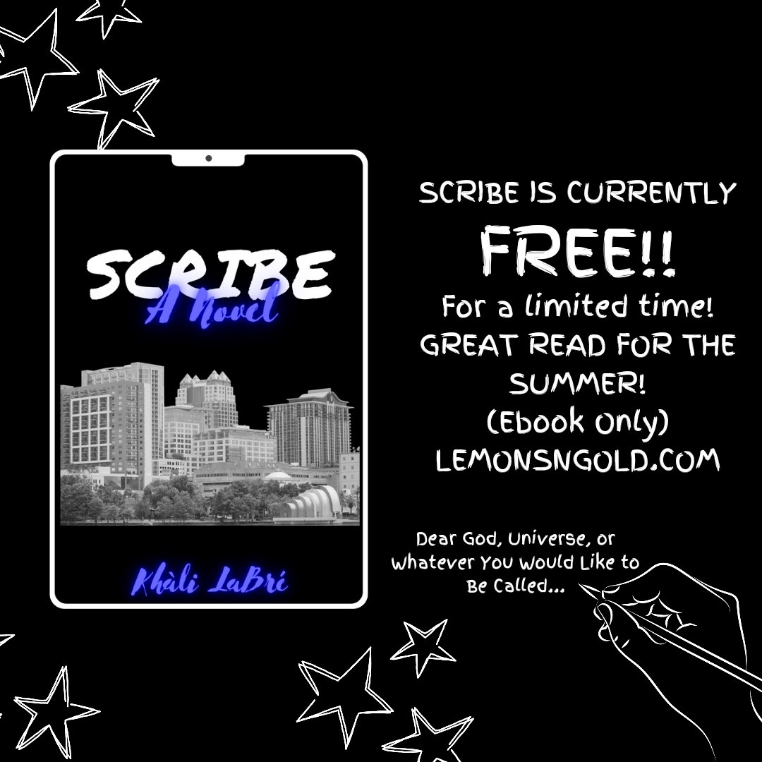 Scribe is now currently FREE for a very short time! ⛱️ #flashsale 
Find it at lemonsngold.com

#indiebooks #indiepublisher #indieauthors #bipoc #bipocauthors #blackauthor #booktwt #booksworthreading #authorsofinstagram #writingcommunity #readingisfun #goodbooks #freebooks