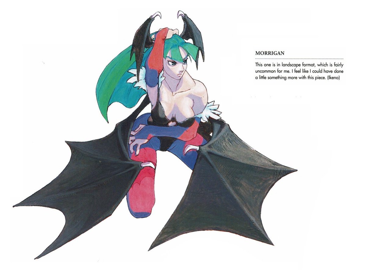 morrigan artwork with artist’s notes, illustrated by daigo ikeno