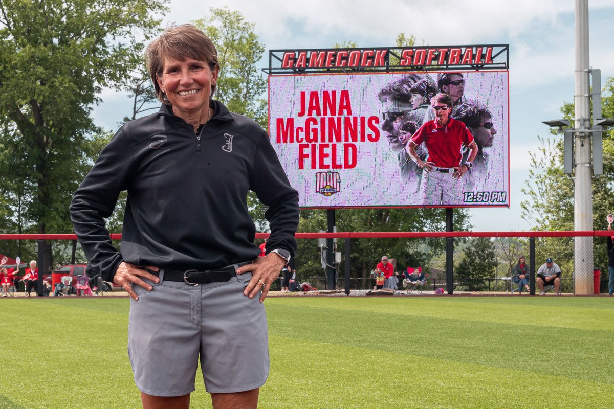 JaxStateSB's tweet photo. Honored to call Jana McGinnis Field our new home! 

This is for every player, staff and fans  throughout the years that make Gamecock Softball the tradition it is today! https://t.co/bgMNG8HYxt
