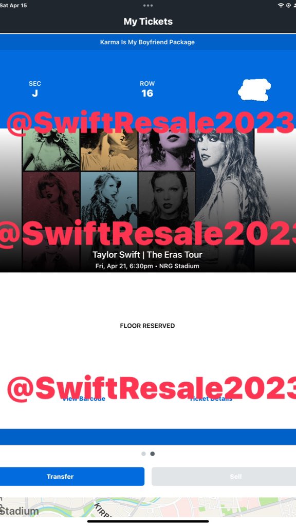 SwiftResale2023's tweet photo. Houston Texas The Eras Tour  VIP PACKAGE Taylor Swift https://t.co/GsWv8d54Dr