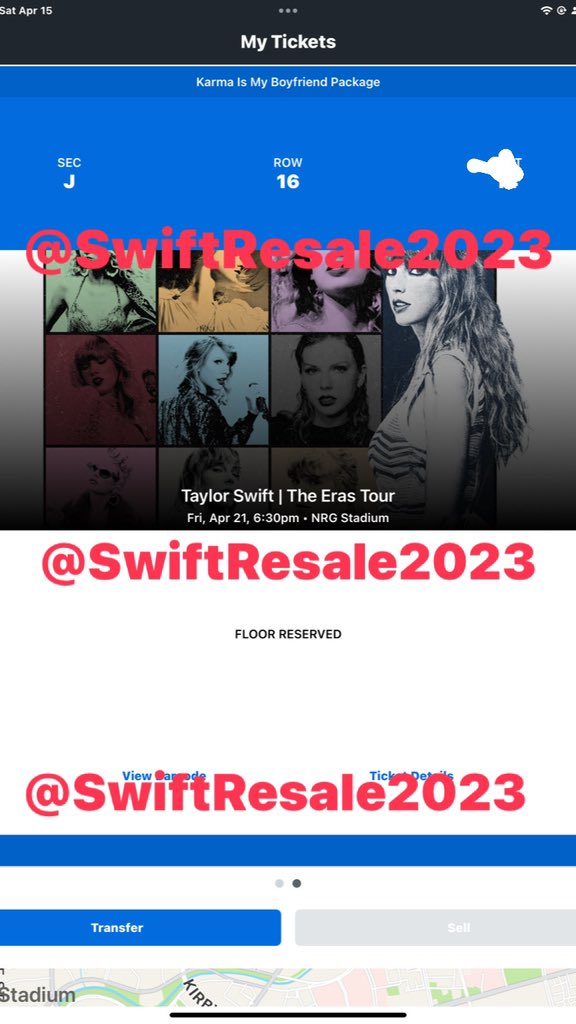 SwiftResale2023's tweet photo. Houston Texas The Eras Tour  VIP PACKAGE Taylor Swift https://t.co/GsWv8d54Dr