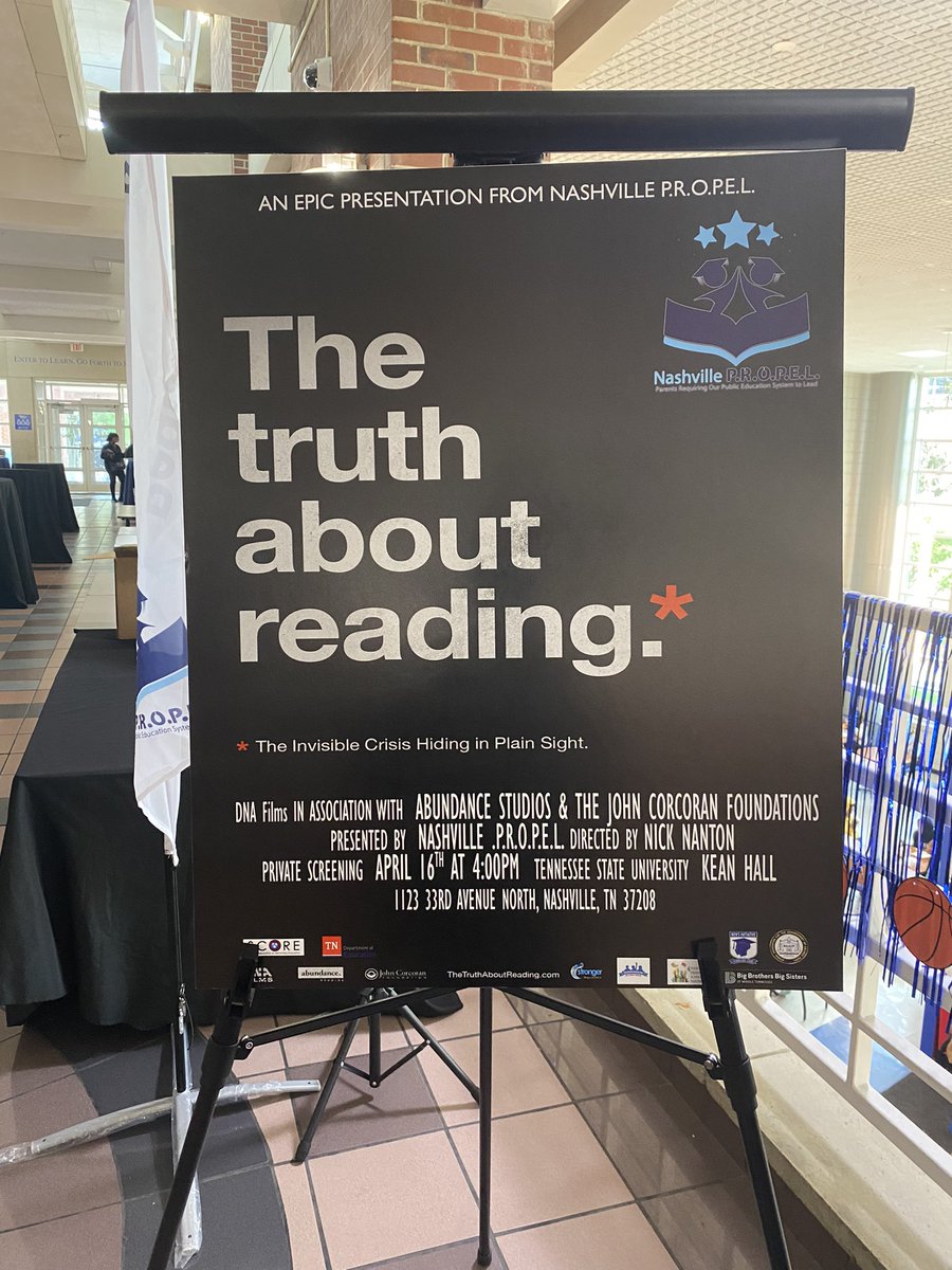 Supporting @nashvillepropel private movie screening The Truth About Reading produced & directed by Emmy-winning @nicknanton1