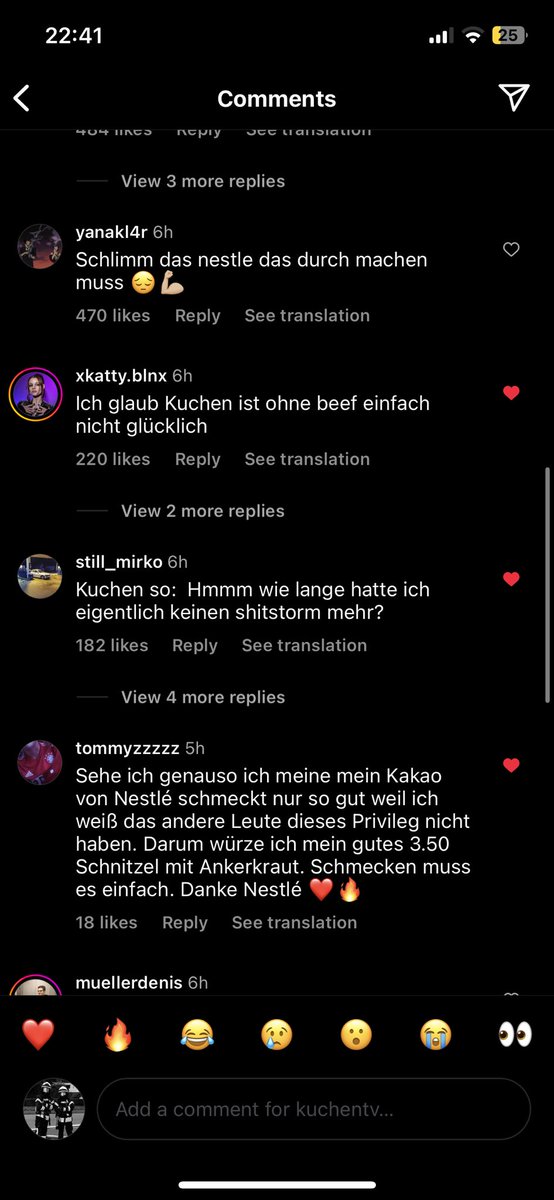 Die Kommentare unter dem post sind gottlos