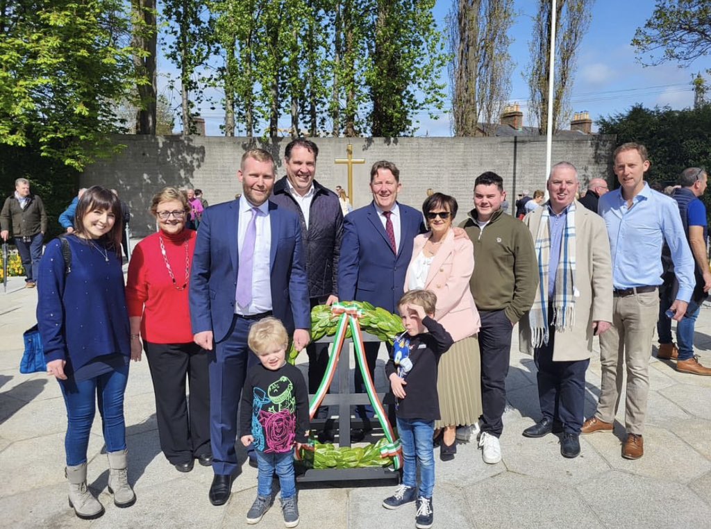 Honoured to represent the Balbriggan LEA at the Fianna Fáil commemoration at Arbour Hill today with Minister @DarraghOBrienTD, President Stephanie Davis O’Brien & Chair Diana Hurley Dublin Fingal. We remembered all our Fallen Brave including the mighty Baltrasna man, Thomas Hand.