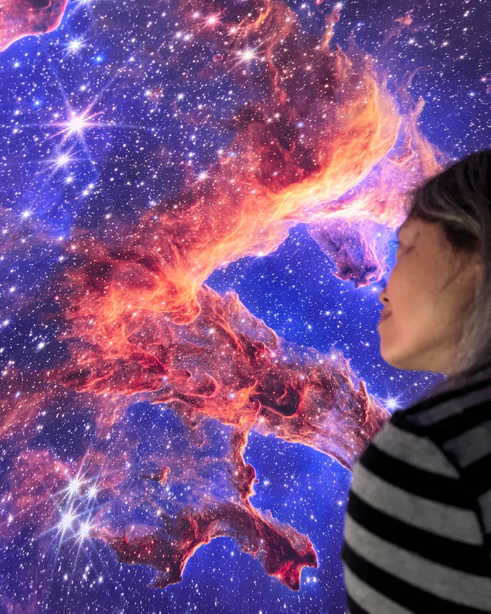 SCStateMuseum's tweet photo. #NoFilter on what it's like to be surrounded by dying stars, colliding galaxies and strange worlds in the museum's planetarium. 

Find showtimes and get tickets to this brand-new experience today! 
https://t.co/AiGiegbtIg

#JWST #COLAtoday #SCStateMuseum #JamesWebb #Planetarium https://t.co/zFdOzVz2Lx