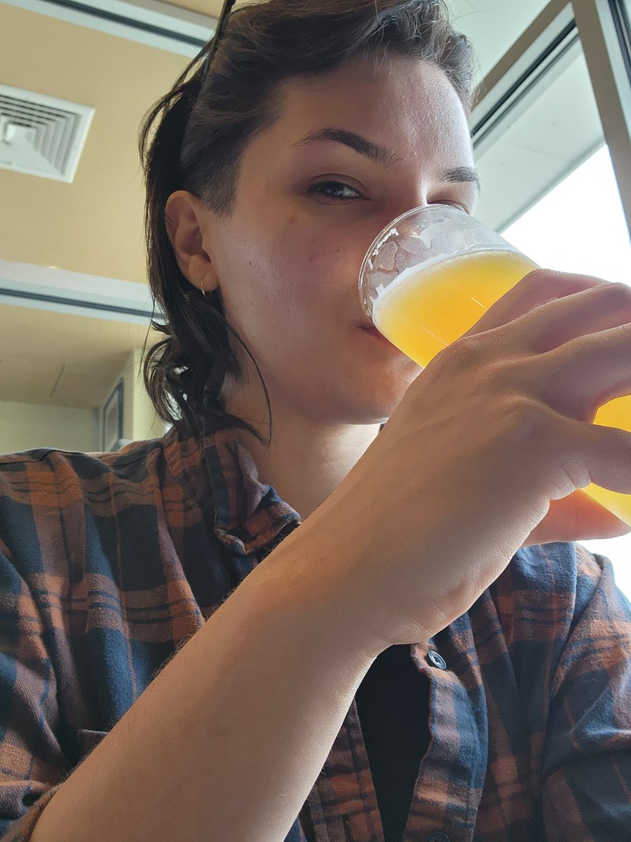 Looking down on you while drinking beer like...