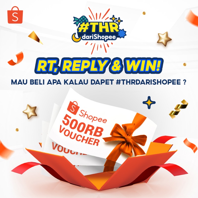 ShopeeID's tweet photo. ✨ #THRdariShopee GIVEAWAY DAY 1 ✨

Hari ini ada VOUCHER BELANJA 500RB buat kamu! Cara dapetinnya:
- FOLLOW @ShopeeID
- RT &amp; LIKE tweet ini
- KLIK banner di bawah
- REPLY screenshot barang yang mau kamu beli + #THRdariShopee

Good luck 💗