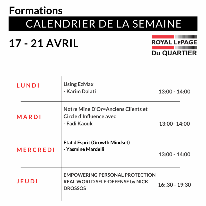 RLPduQuartier's tweet photo. Enjoy this week's schedule!

#RLPDQ #Royallepageduquartier #Bootcamp #Training #rlpduquartier #Montreal https://t.co/MTzXNH1Lht