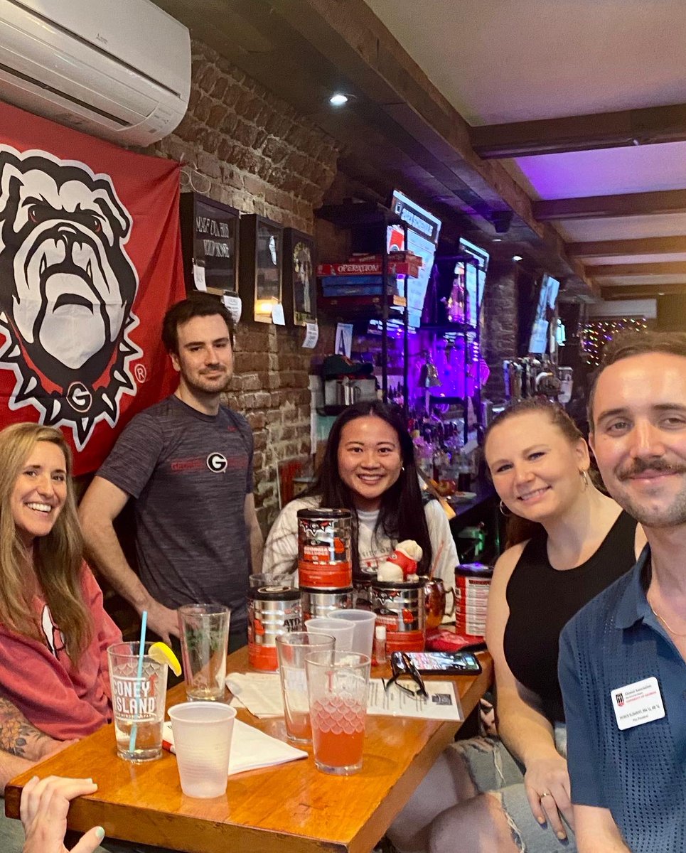Not that we need an excuse to wear red &amp; black on a Saturday…🙄

G-Day Game Watch was a success! A Saturday well spent with new friends gathering to watch our Georgia Bulldogs…and catching our first glimpse of our new mascot, BOOM! 💥 🐾 #AlwaysADawg #NeverBarkAlone