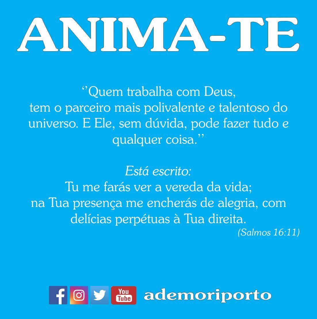 Tenha Deus como parceiro

#espíritosanto #jesuscisto #deus #trindade #alegria #felicidade #boaspalavras #fé #asp #reflexão #palavradodia #bomdia #@ademoriporto