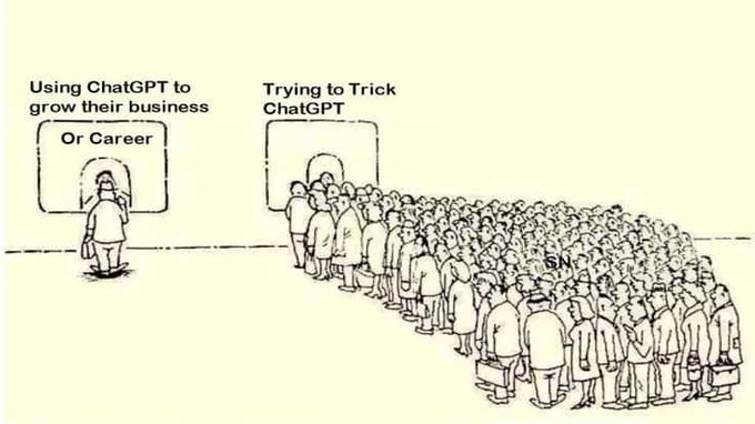 theairevo's tweet photo. Seriously we are doing shit on ChatGPT instead to make money or build a career by using that...  #ChatGPT #ArtificialIntelligence

Credit- @Mashar_Says https://t.co/k3NIgzyoAa