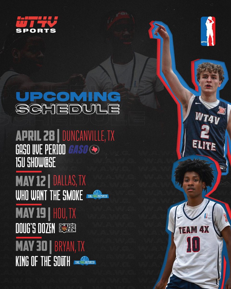 WT4V TOUR UPCOMING DATES 🏀