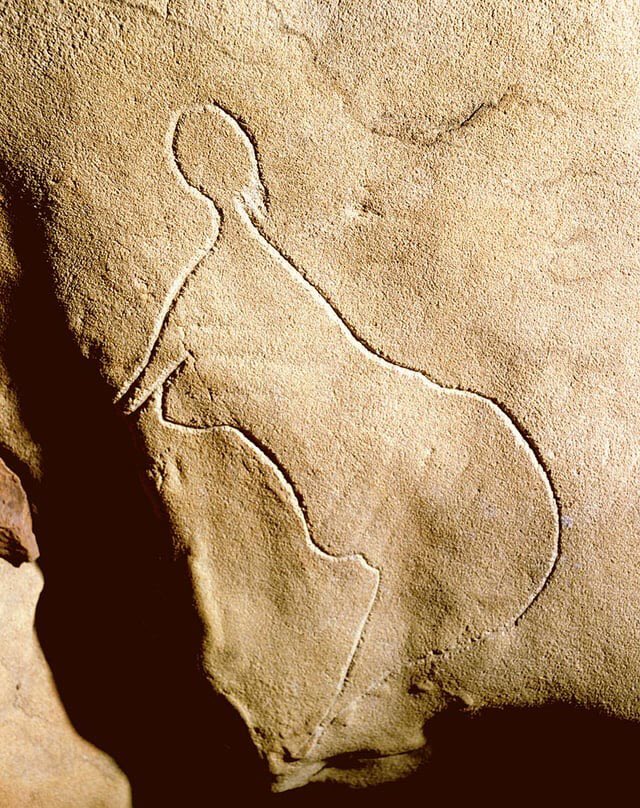 sorry not medieval but i can't stop thinking about this 25,000 year old cave painting of a woman