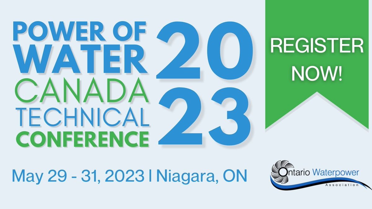 WiRE_Canada's tweet photo. We are pleased to be a supporting partner of the Ontario Waterpower Association’s #POWC Technical Conference & Trade Show! #POWC features a variety of networking opportunities and educational sessions focused on a variety of topics.
Learn more: https://t.co/3dscASjlz5 https://t.co/YInkqFCWaz