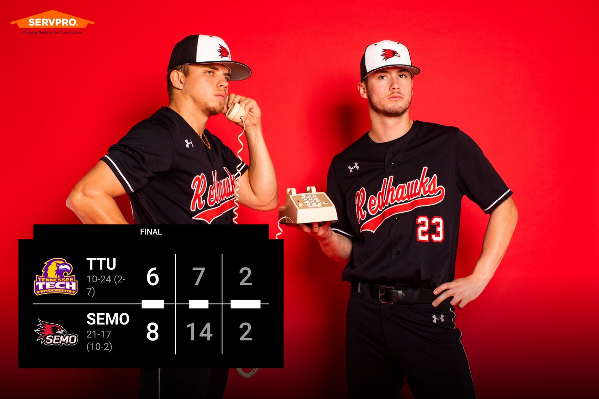 SEMObaseball's tweet photo. FINAL ‼️ 

Call your friends, the Redhawks have completed the SWEEEEEP😤🧹 Redhawks win game three by a final score of 8-6. 

Redhawks back in action for a BIG weekend series beginning on Friday, April 21 in Morehead, Ky. 

#LetsSoar https://t.co/fYVprJPGUH