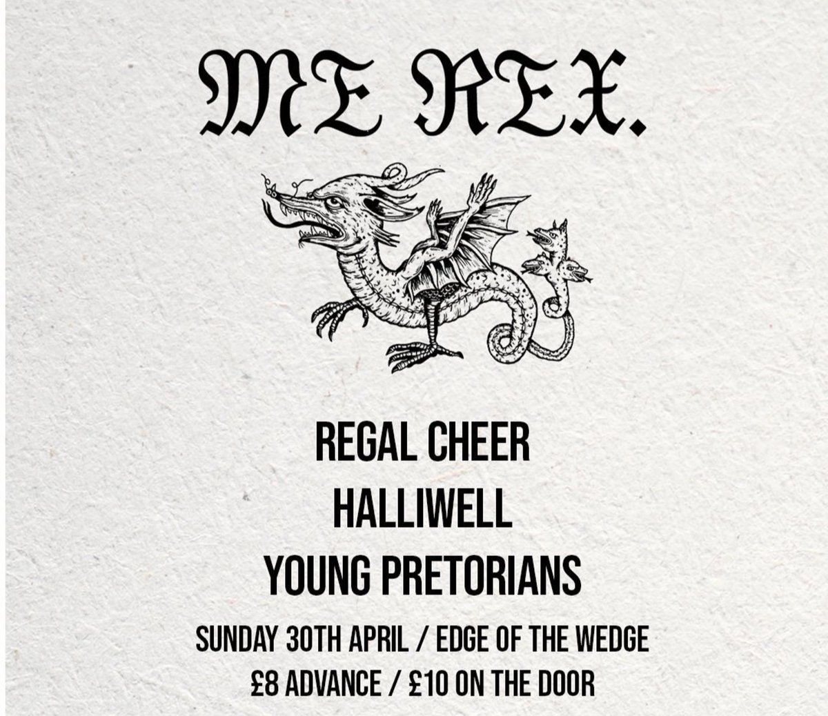 Young Pretorians (@youngpretorians) on Twitter photo Looking forward to our show <a href="/WedgewoodRooms/">Wedgewood Rooms</a> on the 30th April with <a href="/merexband/">ME REX 🪱</a> <a href="/regalcheer/">Regal Cheer</a> and Halliwell. Hope to see some friendly faces there. 👊🤟 Looking forward to our show <a href="/WedgewoodRooms/">Wedgewood Rooms</a> on the 30th April with <a href="/merexband/">ME REX 🪱</a> <a href="/regalcheer/">Regal Cheer</a> and Halliwell. Hope to see some friendly faces there. 👊🤟