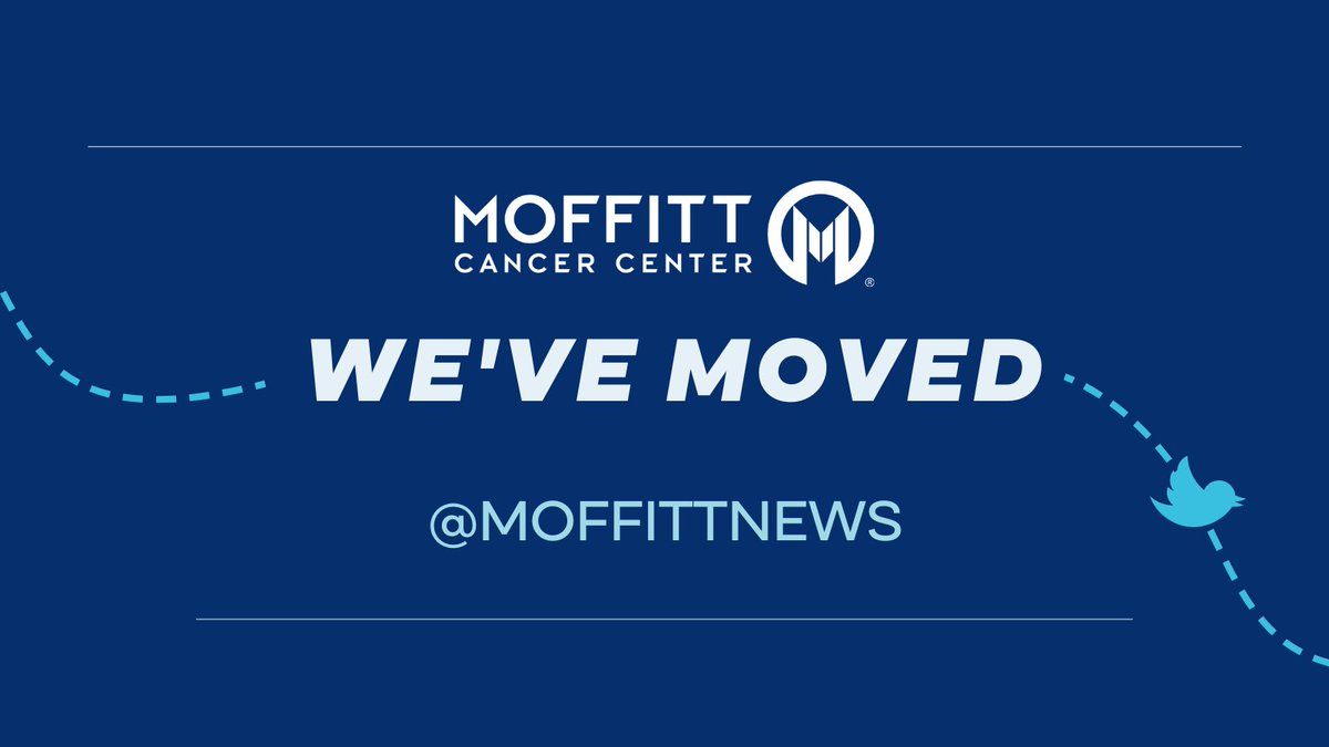 Moffitt Research (@moffittresearch) on Twitter photo We’ve moved! Follow <a href="/MoffittNews/">Moffitt Cancer Center</a> to continue getting research news from Moffitt Cancer Center. We’ve moved! Follow <a href="/MoffittNews/">Moffitt Cancer Center</a> to continue getting research news from Moffitt Cancer Center.