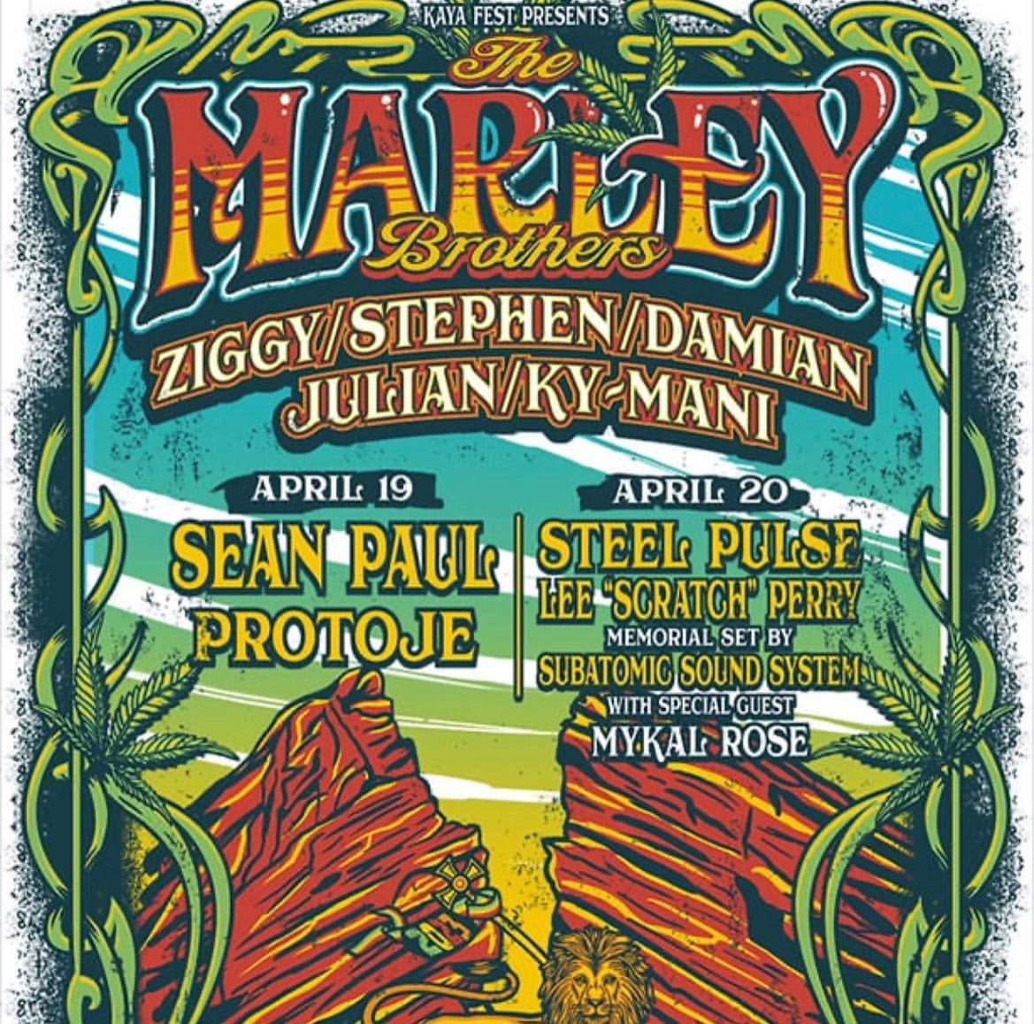 Coming Up on April 19th &amp; + 20th get ready for unforgettable 420 Soul Shakedown Party at Red Rocks! 💨
Ticket link 🎟️ bit.ly/marleybros <a href="/ziggymarley/">Ziggy Marley</a> <a href="/stephenmarley/">Stephen Marley</a> <a href="/damianmarley/">Damian Marley</a> <a href="/JulianMarley/">Julian Marley</a> <a href="/AEGPresentsRM/">AEGPresentsRM</a> <a href="/RedRocksCO/">Red Rocks Park & Amphitheatre</a>