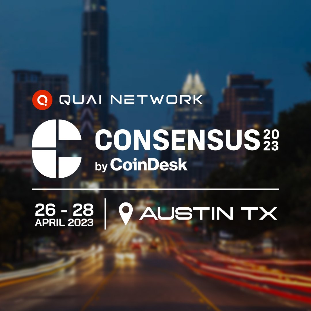 QuaiNetwork's tweet image. Quai Network is an official sponsor of @consensus2023!

Make sure to visit the Quai booth during the conference 🧑‍💻🗣️