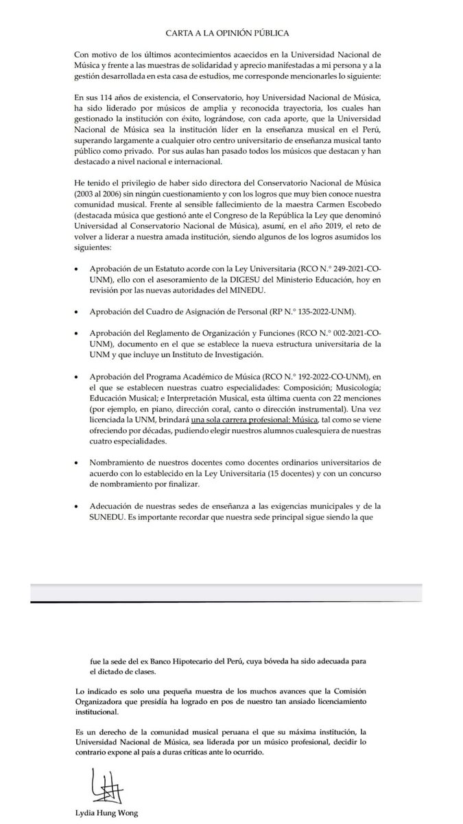 supersquirrelcd's tweet image. Lo que el @MineduPeru está haciendo con la #UniversidadNacionalDeMusica no tiene nombre.
¿Dónde está la meritocracia que pregonan?
@atv_noticias @canalN_ @Latina_Noticias @peru21noticias @willaxtv
@larepublica_pe @CcorrienteW
@DeltaMdelta
#LydiaHung #Conservatorio #UNM #Minedu