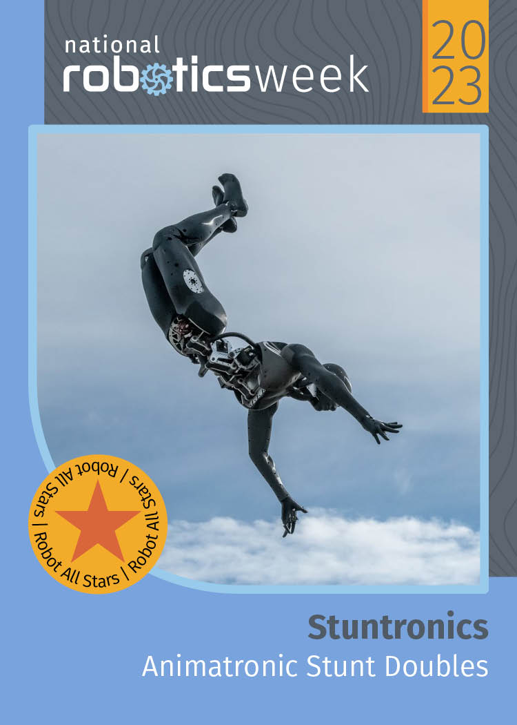 RoboWeek's tweet image. Robot All-Star Trading Card Spotlight! Driving in from #WaltDisneyImagineering, meet Stuntronics: Pose ➡️flip ➡️and twist, this robot does it ALL!
Learn more about this robot and others in the 2023 🤖 deck:
hubs.li/Q01LCbtx0 #RoboWeek
